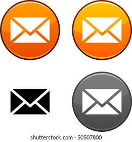 mail round buttons. Black icon included.