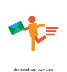 Mail Run Logo Icon Design