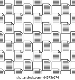 Mail seamless pattern in outline style. Isolated vector illustration