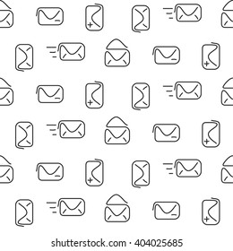 Mail seamless pattern. Vector illustration. EPS 10.