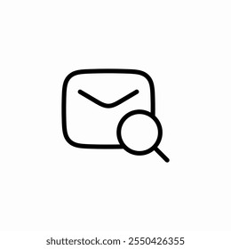 mail search icon sign vector