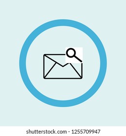 mail search icon symbol. Premium quality isolated mail search vector icon in trendy style. mail search element.