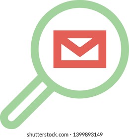 Mail search icon in trendy flat style isolated on white background