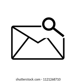 Mail search symbol icon vector icon. Simple element illustration. Mail search symbol symbol design. Can be used for web and mobile.