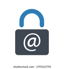 mail security icon.mail,privacy (vector illustration)