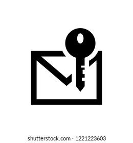 Mail security vector icon