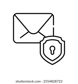 Mail Security vector icon stock illustration