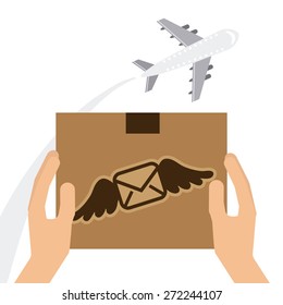 mail send design, vector illustration eps10 graphic 