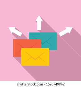Mail send icon. Flat illustration of mail send vector icon for web design