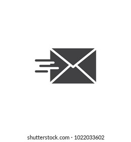 Mail send icon vector, filled flat sign, solid pictogram isolated on white. Send message symbol, logo illustration.