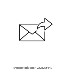Mail send line icon. Email letter send, web message outline icon. Isolated vector illustration.