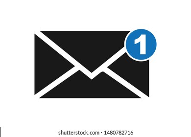 Mail sending icon vector (blue version