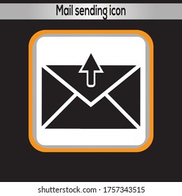 Mail sending icon. vector graphics