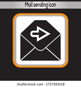 Mail sending icon. vector graphics