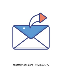 Mail Sending vector icon style illustration. EPS 10 File