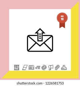 Mail sent icon vector