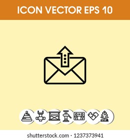 Mail sent icon vector