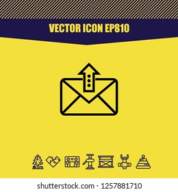 Mail sent icon vector