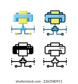 Mail server icon. With outline, glyph, filled outline and flat styles