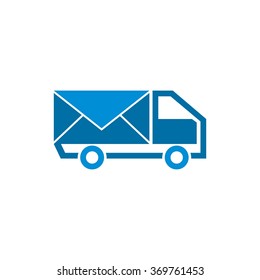 Mail Service Delivery Icon Logo Design