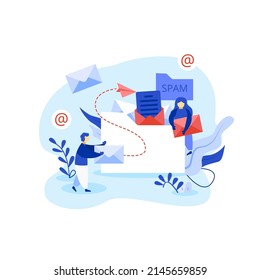 Mail Services Marketing Concept. Vector Illustration of Email.