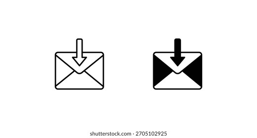 Ícone de conjunto de mensagens com ilustração de estoque de vetor de fundo branco