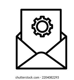 Mail setting Bold Outline Vector icons that can easily modify

