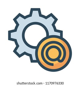 mail setting color line icon