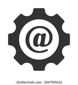 mail setting icon design vector