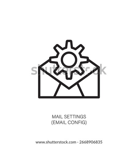 Mail Settings Icon outline icon