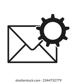 Symbol für E-Mail-Einstellungen. Vektorgrafik. EPS10.