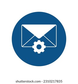 Configuración de correo Icono vector con colores de fondo de moda que pueden editar o modificar fácilmente

