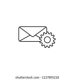 mail setup icon. Element of sosial media network icon for mobile concept and web apps. Thin line mail setup on white background