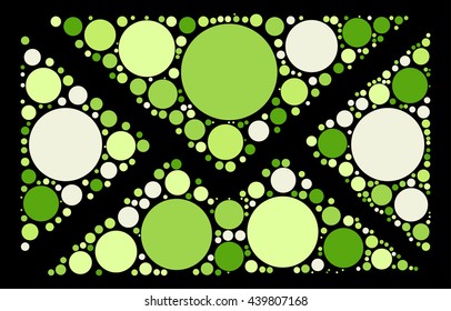 mail shape vector design by color point