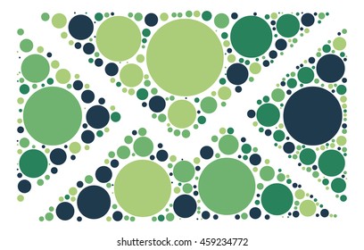 mail shape vector design by color point