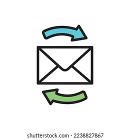 Mail Share Icon Vector Illustration