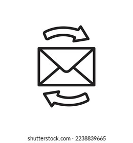 Mail Share Outline Icon Vector illustration