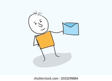 mail show man cartoon design