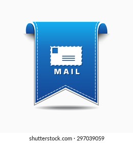 Mail Sign Blue Vector Icon Design