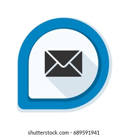 Mail sign button illustration