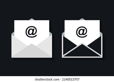Mail sign. Envelope symbol. Vector illustration