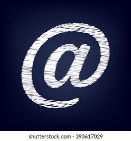 Mail sign. Flat style icon