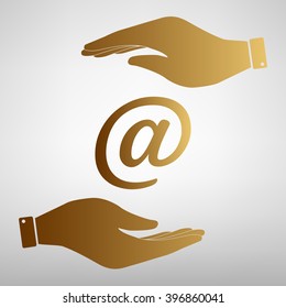 Mail sign Golden Effect.