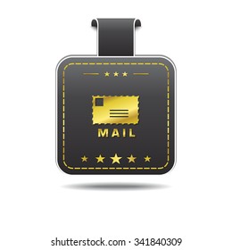 Mail Sign golden Vector Icon Design