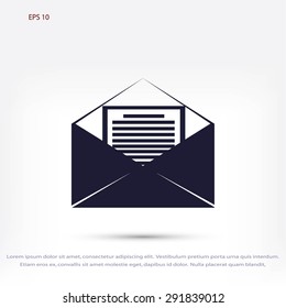 Mail sign icon,