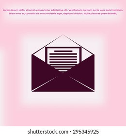 Mail sign icon,