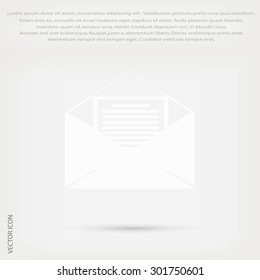 Mail sign icon,