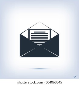 Mail sign icon,