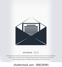 Mail sign icon,
