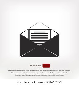 Mail sign icon,